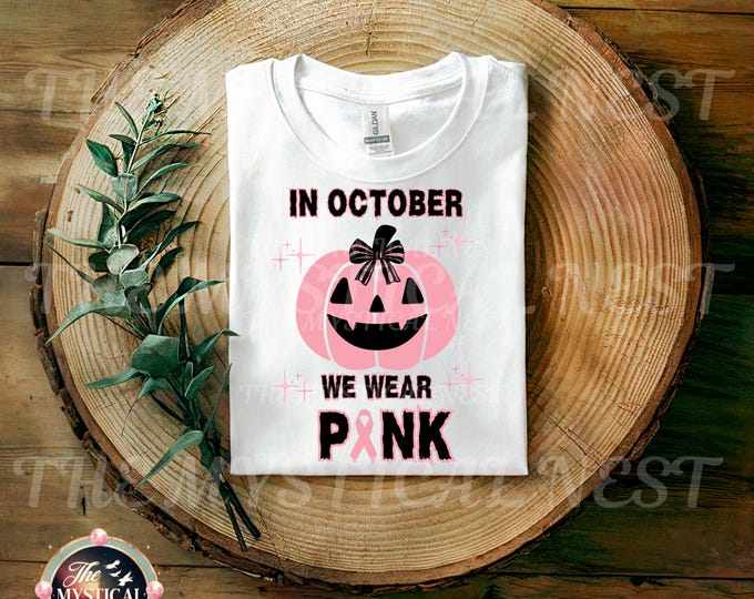 Pink Halloween Pumpkin PNG: Breast Cancer Awareness Clipart (Digital Download