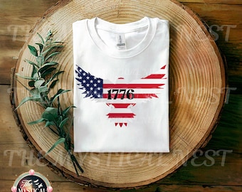 American Eagle PNG, USA PNG, America 1776 Sublimation, Patriotic Design Digital Download, Instant Download, Red White and Blue