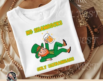 No Shamrocks Only Shenanigans PNG: St. Patrick's Day-ontwerp (digitale download)