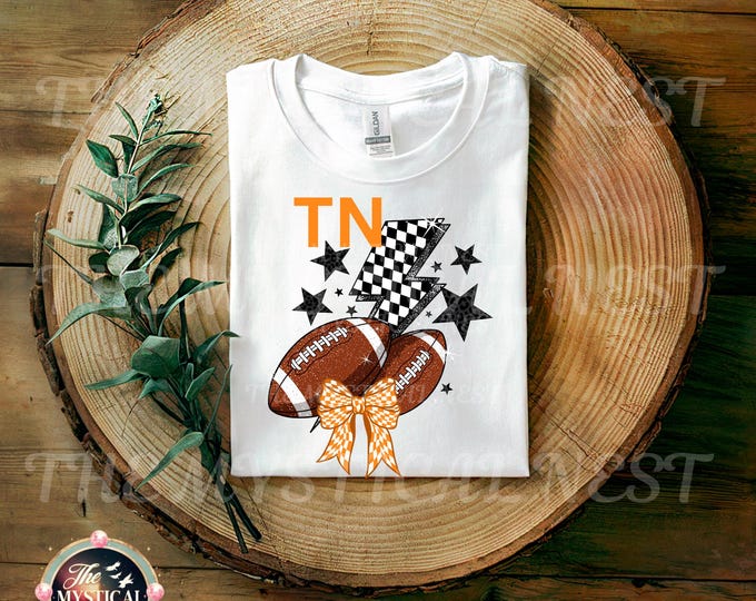 Tennessee Football Clipart: Coquette Bow PNG Sublimation (Digital Download)