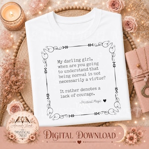 Practical Magic quote PNG, my darling girl printable, witchy wall art digital download