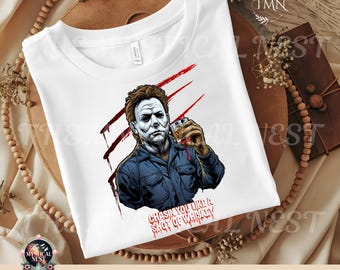 Halloween PNG, Michael Myers, imágenes prediseñadas de asesino en serie, descarga digital, regalo de película de terror