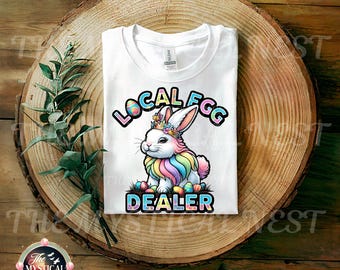 Local Egg Dealer Easter Bunny PNG, Funny Easter Egg Dealer PNG, Easter Sublimation Design,  Easter T-Shirt Design, Egg Digital download