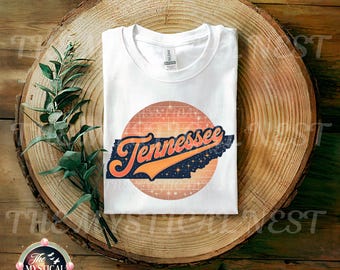Tennessee PNG Sublimation, Starry Night PNG, Vintage Flare Design, Celestial Art, Volunteer State Print, Tennessee Print