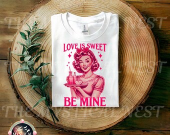 Vintage Housewife Valentine PNG: Retro Love Clipart (Digital Download)