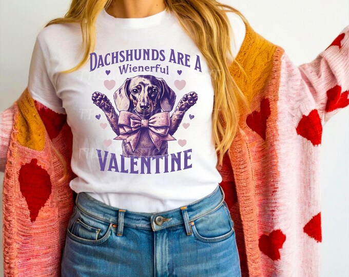 Dachshund Valentine PNG: Wiener Dog Clipart (Digital Download)