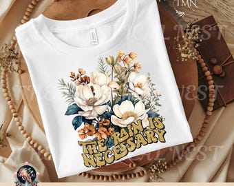 Flores Boho PNG: Imágenes prediseñadas florales retro con efecto desgastado (descarga digital)