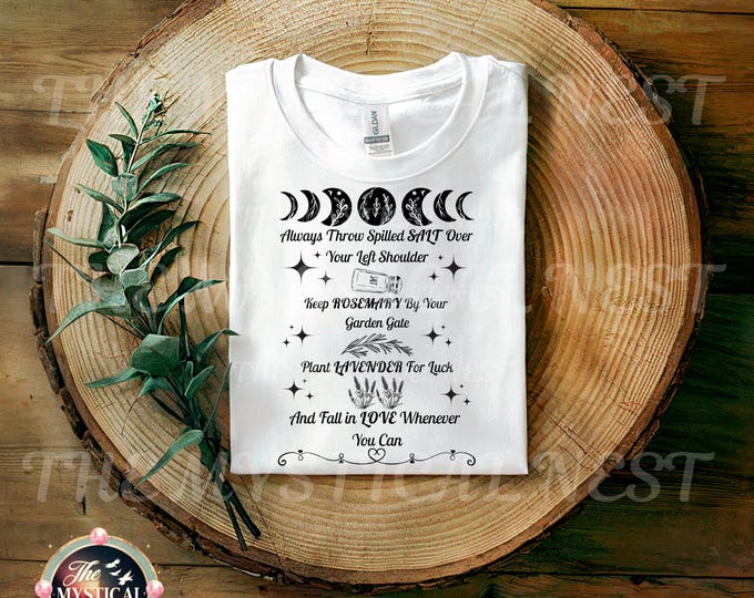 Practical Magic PNG: Always Throw Spilled Salt, Midnight Margaritas, Witchy Sublimation, Magic Spell Png, (Digital Download)