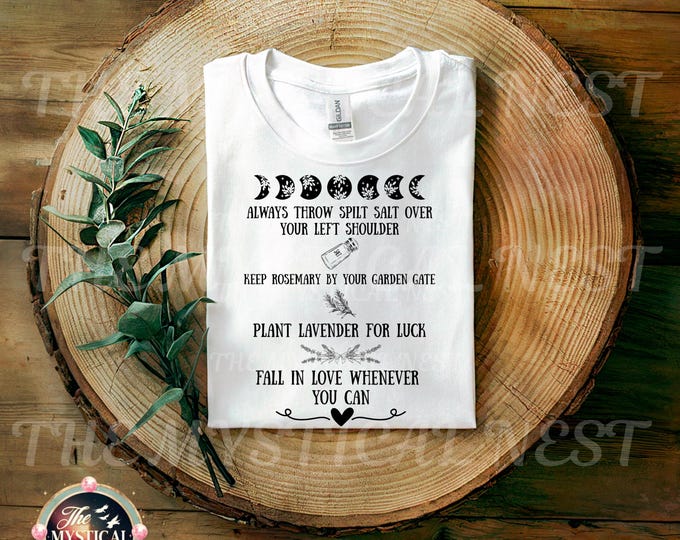 Throw Spilled Salt Quote PNG - Practical Magic Sublimation, Witchy Vibes, Mystical Luck Mantra, Magic Spell Design
