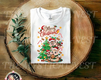 Christmas Chipmunk Cookie PNG: Holiday Sublimation Art (Digital Download)