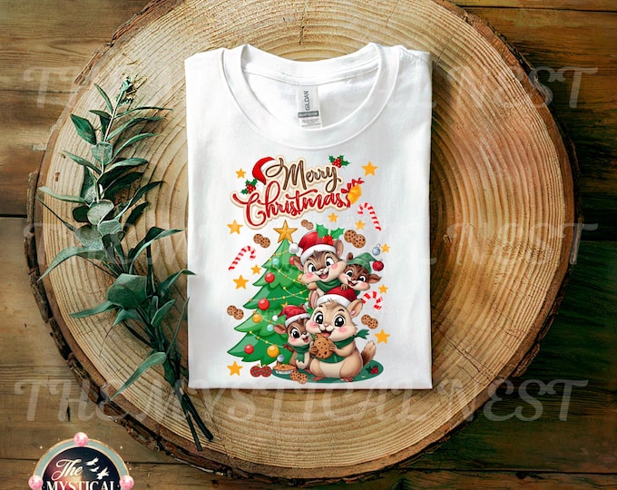 Christmas Chipmunk Cookie PNG Design, Christmas Sublimation, Chipmunk Sublimation Art, Christmas shirt PNG, Chipmunk PNG, Christmas Clipart