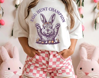 Easter Champion Bunny PNG: Egg Hunt Sublimation (Digital Download)
