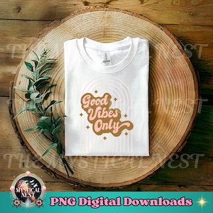 Alleen Good Vibes, png-bestand: retro-sublimatieontwerp (digitale download)