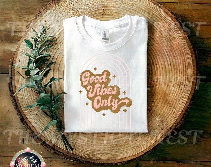 Good Vibes Only PNG, Retro Sublimation, Digital Download, Sublimation Design, Vintage PNG, Instant Download