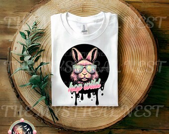 Easter Hop Wild Bunny PNG, Easter Sublimation Graphic, Bunny PNG, Digital Download, Easter Hip Hop Bunny