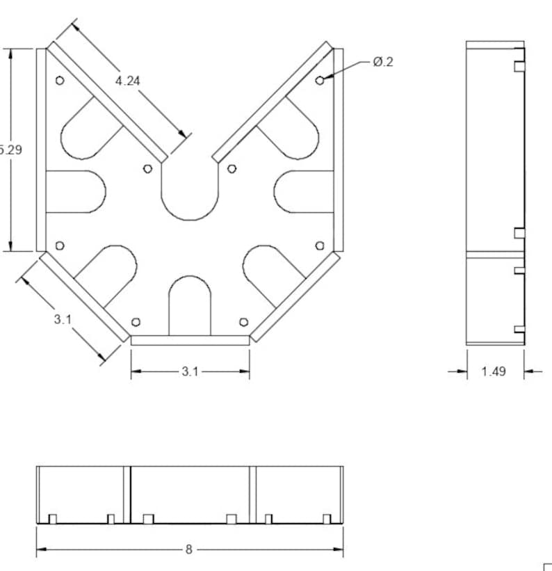 8 Welding Multi Square .250 DXF files for Waterjet/Laser/Plasma image 2