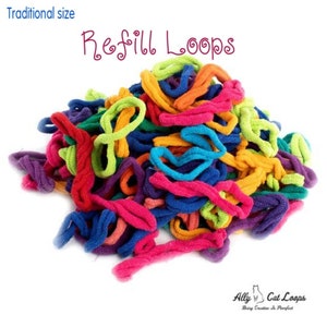 7" Cotton Potholder Loops for traditional Friendly Loom in individual colors set of 18