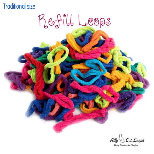 7" Cotton Potholder Loops for traditional Friendly Loom in individual colors set of 18