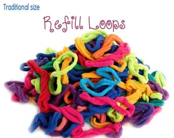 7" Cotton Potholder Loops for traditional Friendly Loom in individual colors set of 18
