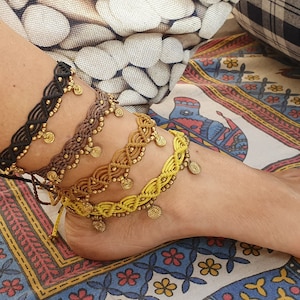 Macrame anklets