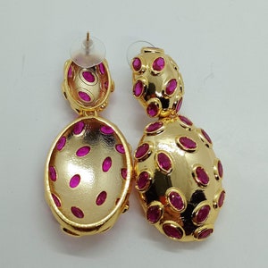 Earring Gold Plated Zircon Gem Earring /Anniversary Gift/Jewelry for Wedding, Graduation Valentine&#39;s Day