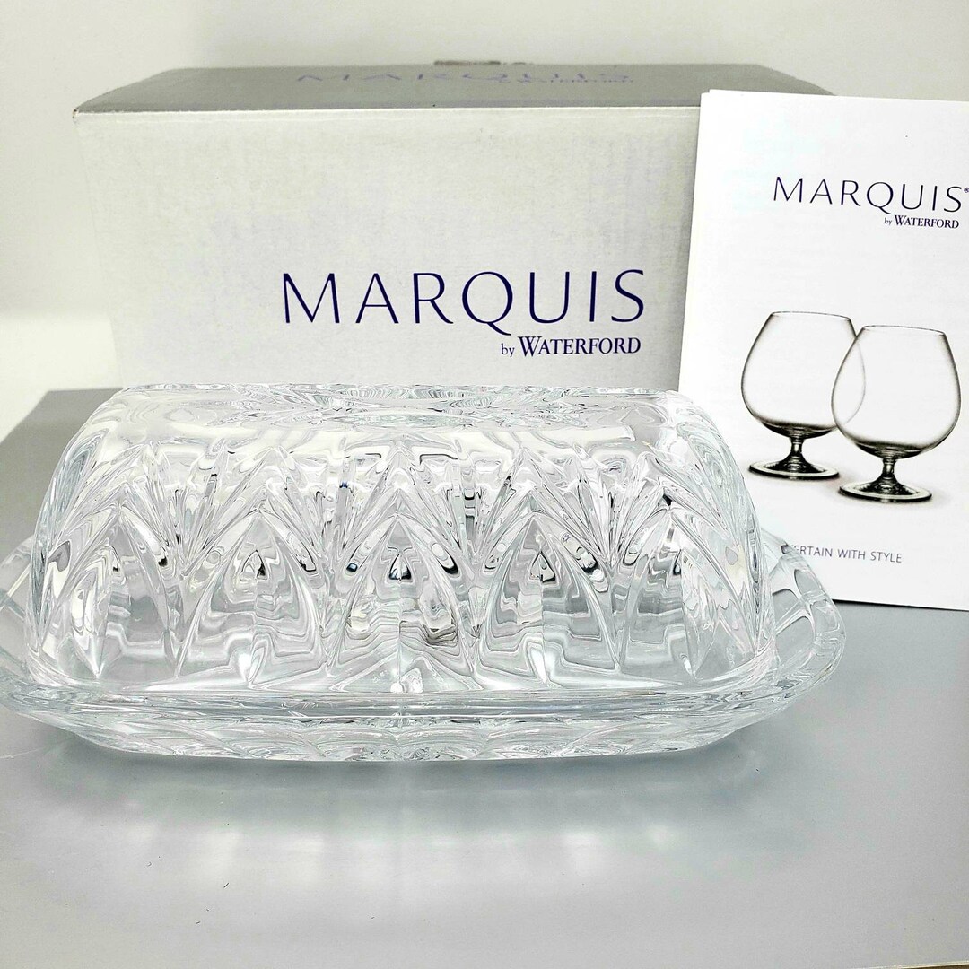 Waterford Crystal Covered Butter Dish Canterbury Pattern Etsy