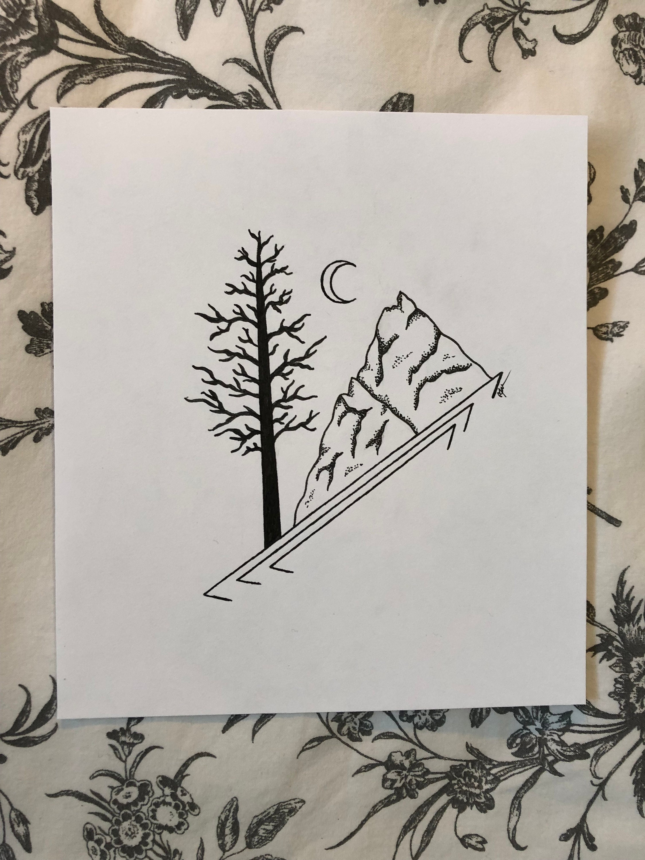 Original Minimalistic Drawing Micron Pen - Main Image