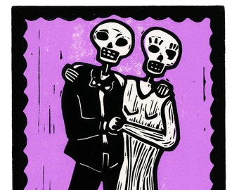 Day of The Dead Linosnede El Baile/The Dance
