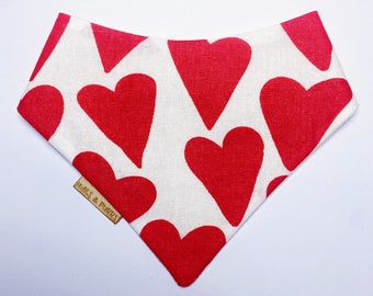 LOVEY DOVEY | pet bandana personalised dog bandana personalised cat bandana snap on personalised gift for dog mum accessories scrunchie