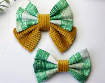 POT OF GOLD | St. Patricks day pet bow tie dog bow cat bowtie sailor bow for pet accessories for dog elastic bow tie gift for dog mum