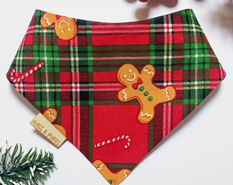 GINGY | Christmas pet bandana personalised dog bandana personalised cat bandana snap on personalised christmas gift for dog mum scrunchie