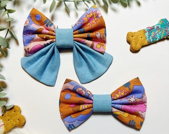 BUBBLE O'BILL | pet bow tie dog bow cat bowtie sailor bow for pet accessories for dog collar bow elastic bow tie gift for dog mum