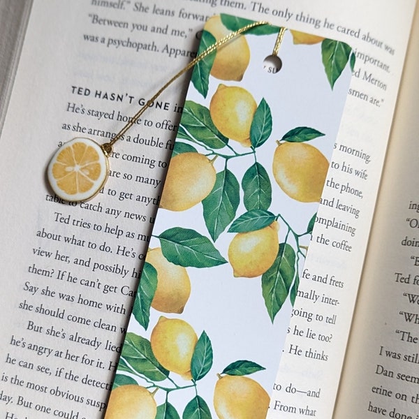 Lemon Bookmark | Summer Lemon Bookmark | Citrus Bookmark | Aluminum Bookmark | Gift for Booklovers | Book Accessories | Bookworm Gift