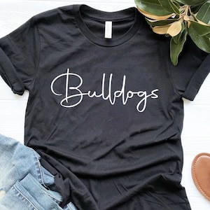 Custom Bulldogs Mascot Graphic Shirt, Bulldogs Shirt for Women and Men, Bulldogs Fan Shirt, Sports Shirt, Animals Tee, Gift for Men Women