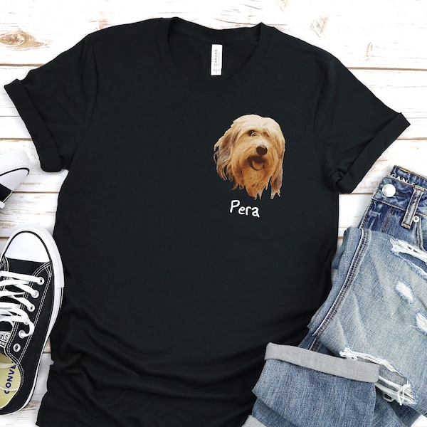 Custom Pet Shirt Pet Photo + Name Custom Dog Shirt Personalized Dog Shirt Custom Dog T Shirts for Men Women Custom Cat Shirt Christmas Shirt