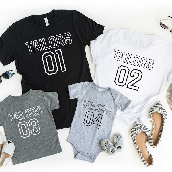 Personalized Family Jersey Shirt with Numbers, Custom Family Spirit, Football Fan, Birthday Shirts for Family, Football Mom, Football Dad