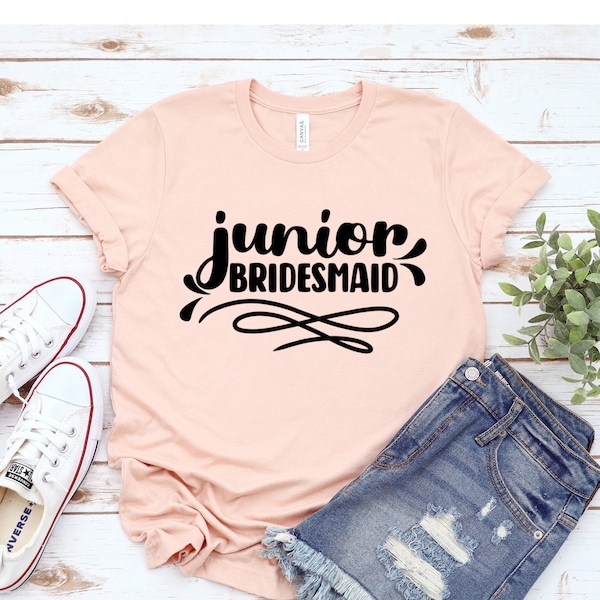 Junior Bridesmaid Shirt, Junior Bridesmaid Gift, Jr Bridesmaid Shirt, Wedding Rehearsal Tee, Bridesmaid, Bridesmaid Top, Junior Bridesmaid,