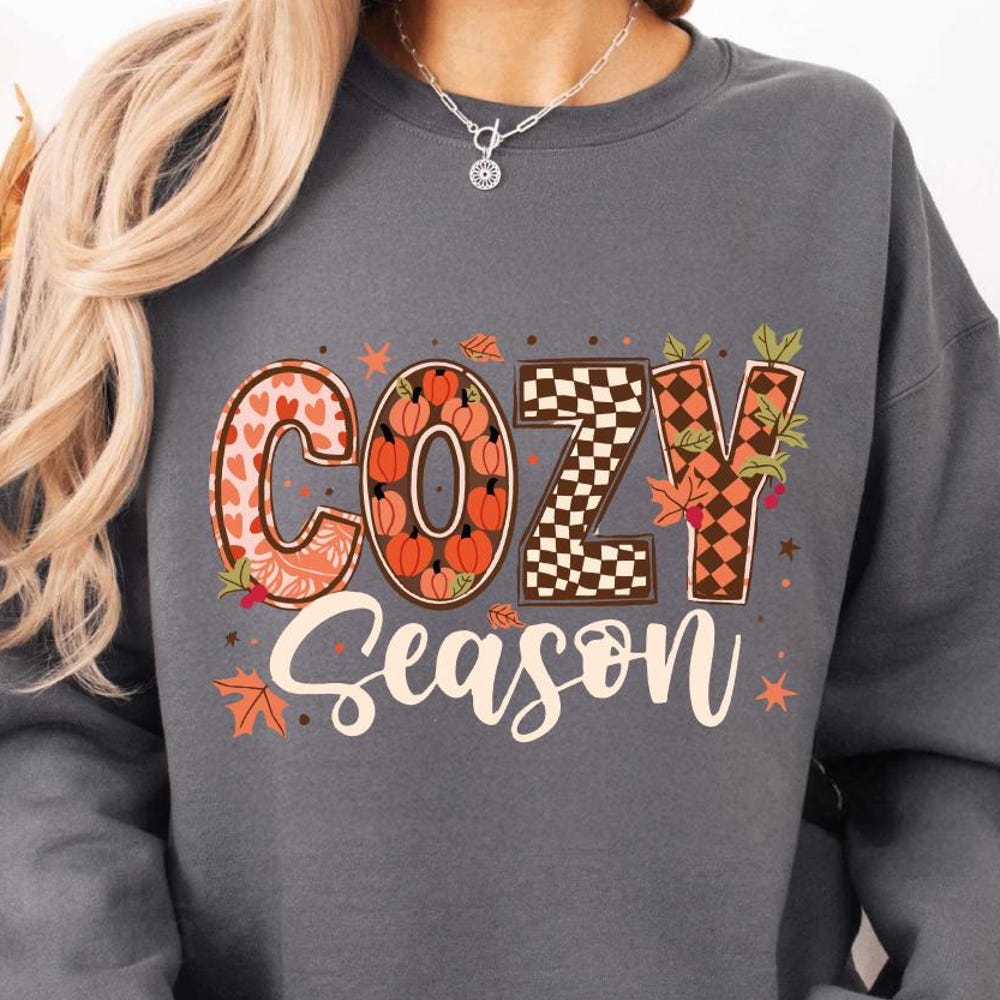 Cozy Sweatshirt, Cozy Season Sweaters, Christmas Sweatshirts, Halloween Sweatshirts, Pumpkin Sweatshirt, Cozy Season Hoodie Uniquethreads Fashion