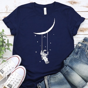 Astronaut Shirt for Men, Space Lovers Shirt, Moon Shirt, NASA Shirt, Fall Clothing, Gift for Him, Shirt for Dad, Astronomy Shirt