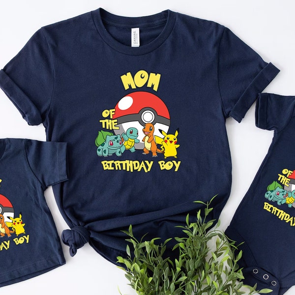 Family Poke-Mon Birthday Shirt, Family Matching Birthday Shirt, Girls Birthday Shirt,  Family Birthday Shirts, Birthday Boys, Birthday Gift