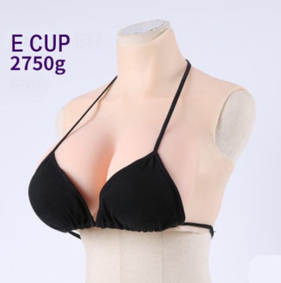 Fake Breasts Silicone/Cotton Filled Breastplate High Collar Breast