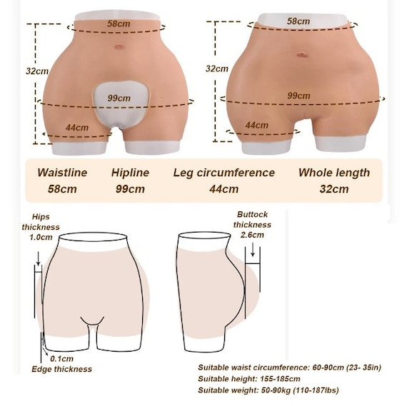 Awakenedyou Open Crotch Silicone Hip and Butt Pad Shorts 6 Colors