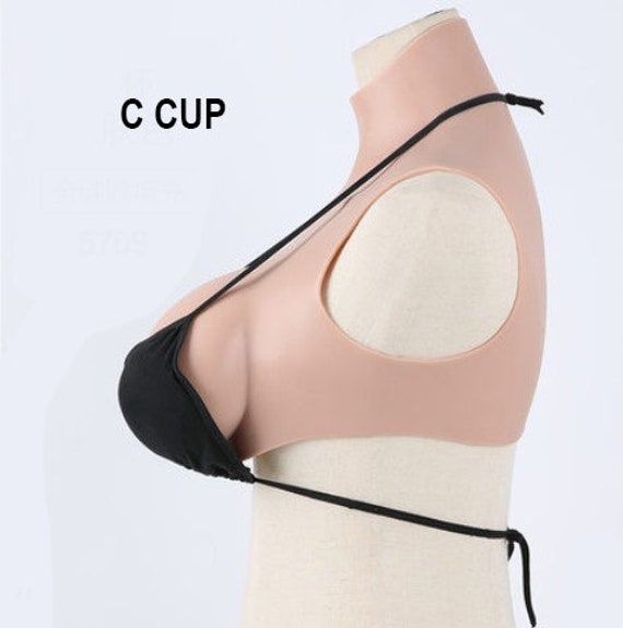 Awakenedyou Silicone Breast Shirt Sleeveless High Collar color: Ivory Breast  Plate Prosthetics for Transgender MTF, Drag Queens -  Israel