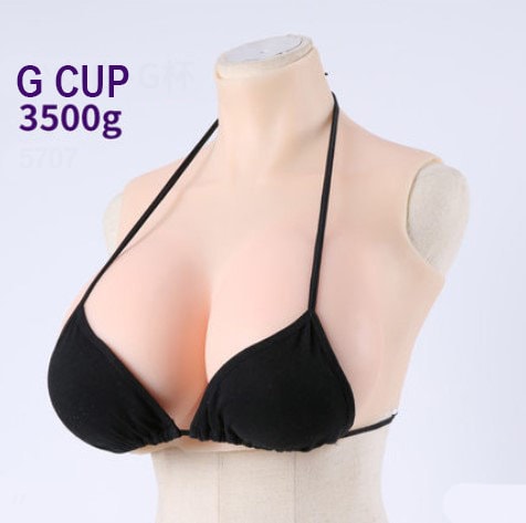 IVITA F Cup Silicone Breast Forms Half Body Breasts Vest Style Drag-Queen