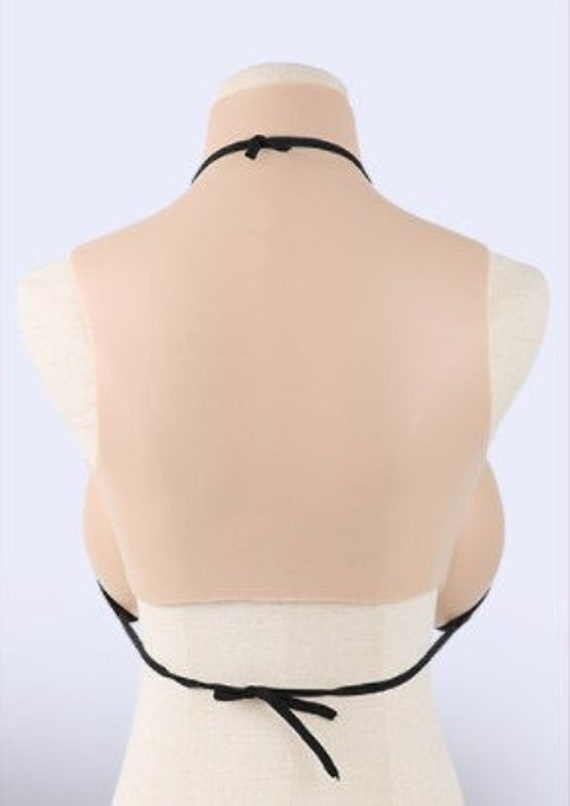 Silicone Sleeveless Breast Shirt / Breast Plate (Color: Ivory