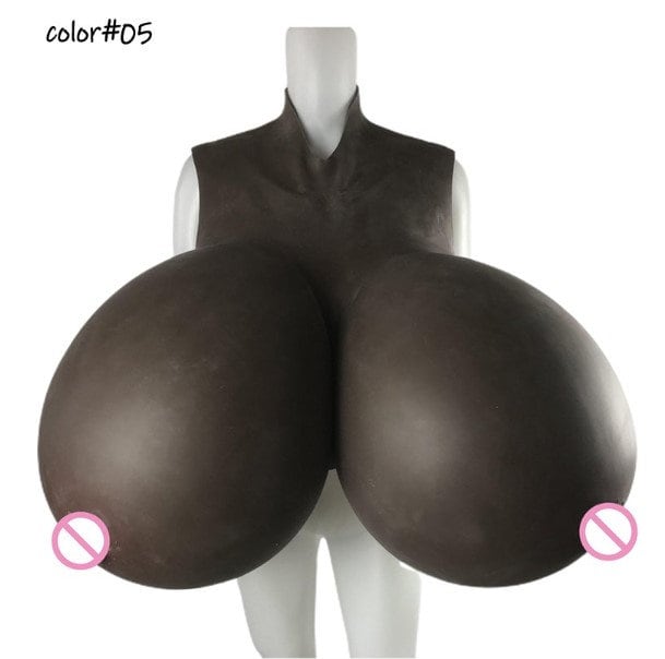 Silicone Sleeveless Breast Shirt / Breast Plate (Color: Ivory)