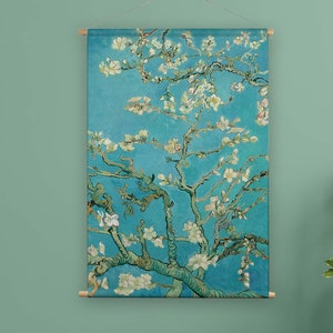 Textile poster, Almond Blossom by Vincent van Gogh. An absolute masterpiece for your home on the wall.