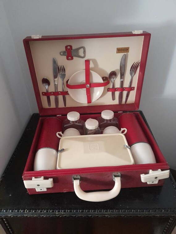 Vintage Brexton Picnic Set in Red for 2 People Etsy