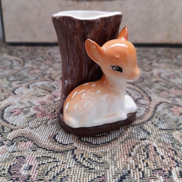 Vintage 1960's Hornsea Fauna Royal Baby Deer Mini Vase