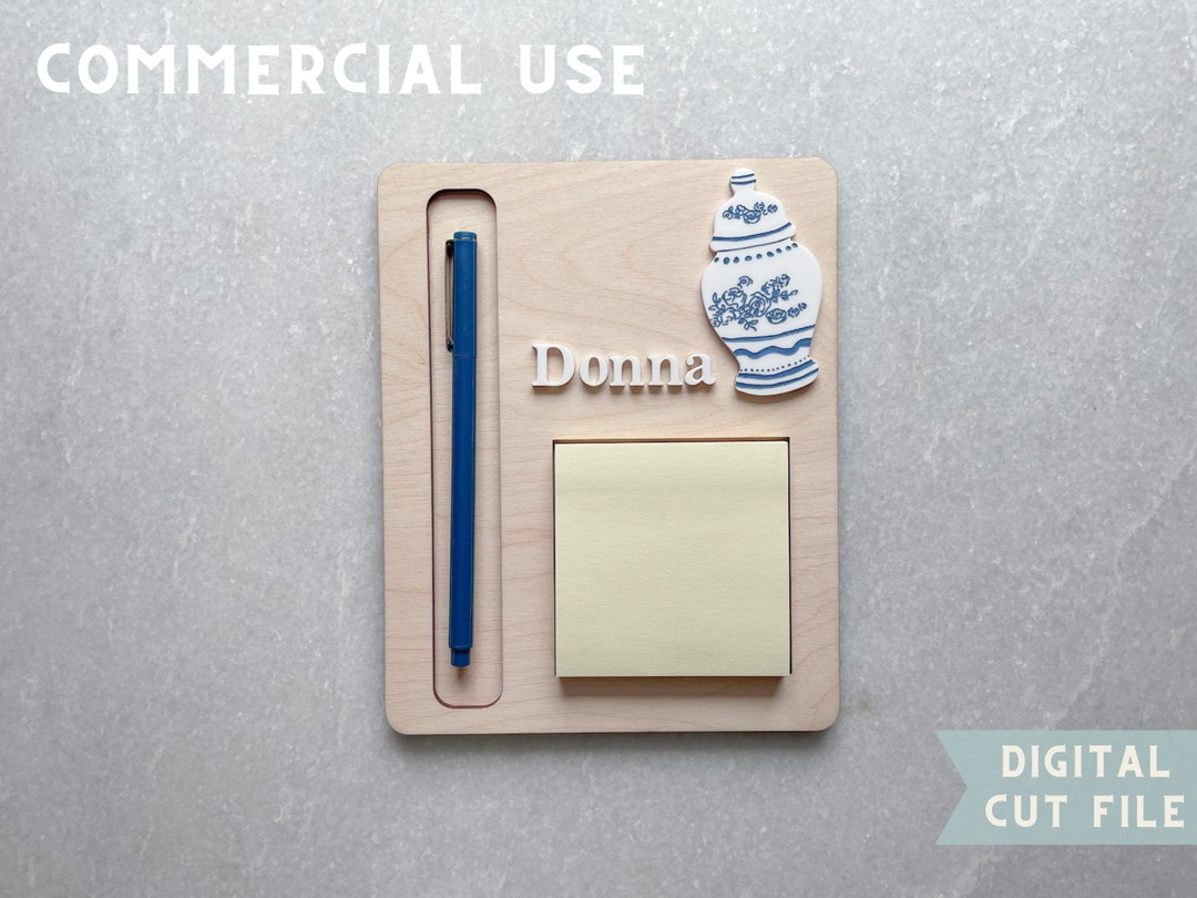 Sticky Note Pad Holder SVG Laser File Cut Digital File for